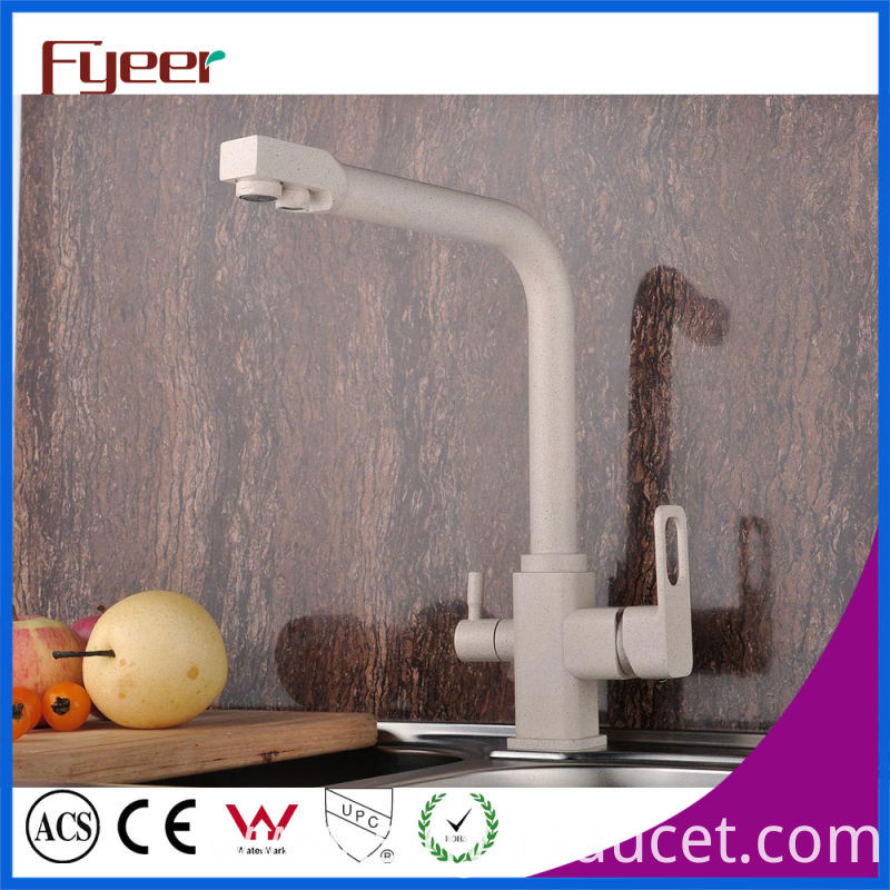 Fyeer Modern 3 Way Brass Kitchen Filter Faucet